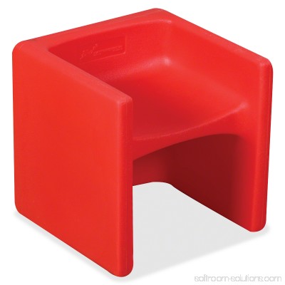 910008 Childrens Factory Multi-use Chair Cube - Polyethylene - Red - 15 x 1515 Overall Dimension